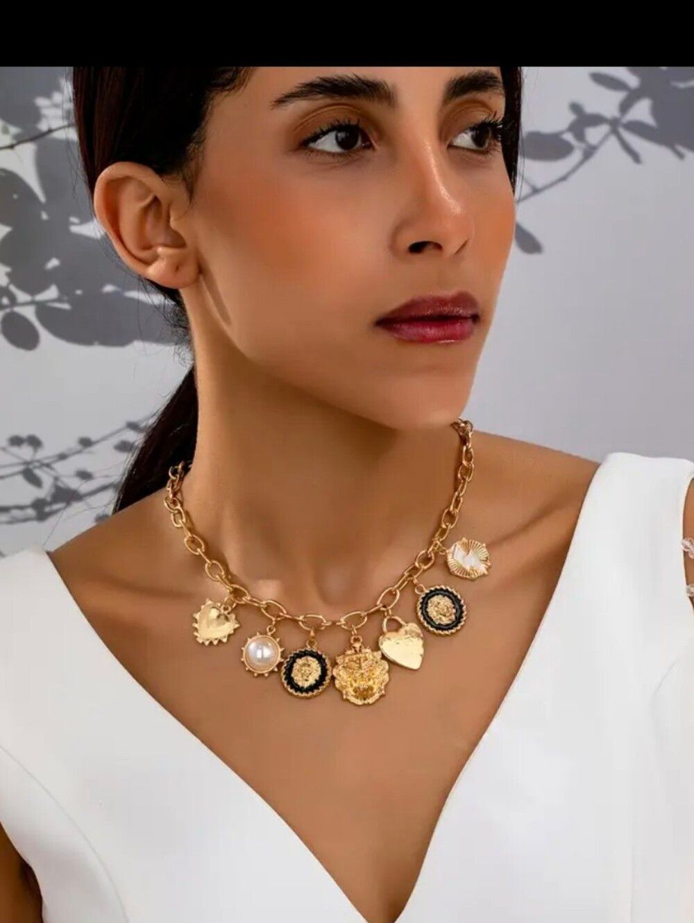 14K Gold Plated Lion Charm Necklace